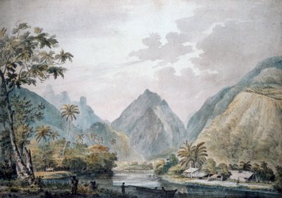 वैत्यपिहा घाटी, ताहिती, 1777 का दृश्य द्वारा जॉन वेबर