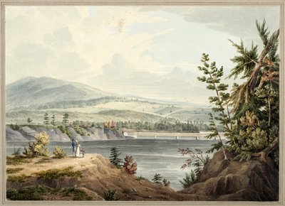 वाटरफोर्ड, न्यू यॉर्क के पास हडसन रिवर ब्रिज, 1832 (वाटरकलर, गॉचे, चयनात्मक ग्लेज़िंग, ग्रेफाइट और कार्ड पर रखे कागज पर स्क्रैचिंग) द्वारा जॉन विलियम हिल