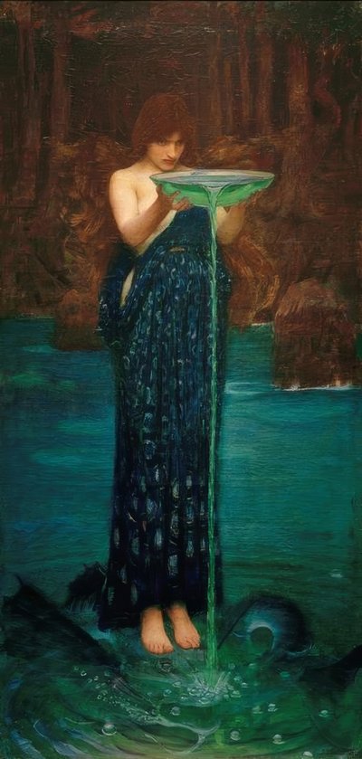 Circe Invidiosa, Circe Poisoning the Sea द्वारा John William Waterhouse