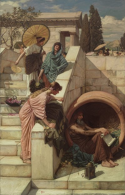 डायोजनीज। 1882 द्वारा John William Waterhouse