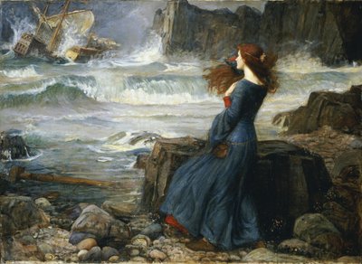 मिरांडा - द टेम्पेस्ट, 1916 द्वारा John William Waterhouse