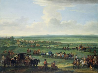 जॉर्ज I (1660-1727) न्यूमार्केट में, 4 या 5 अक्टूबर 1717 को, c.1717 (कैनवास पर तेल) द्वारा जॉन वॉटन