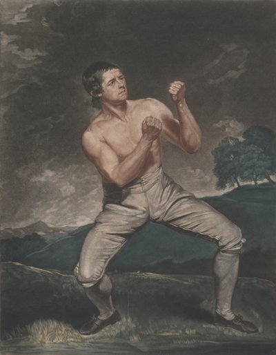 रिचर्ड हम्फ्रीज़, प्रसिद्ध मुक्केबाज़ जिसने कभी विजय प्राप्त नहीं की, 1788। द्वारा जॉन यंग