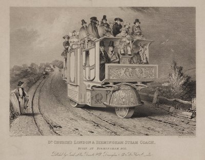 डॉ। चर्च्स लंदन और बर्मिंघम स्टीम कोच, 1833 द्वारा कुक के बाद जॉन