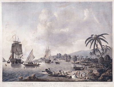 मतवाई खाड़ी का एक दृश्य, ताहिती, 1787 द्वारा जॉन द यंगर क्लेवले