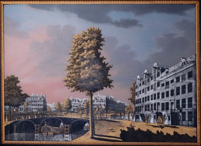 बिन्नेंमस्टल और निवेवे हेरेंग्राच, एम्स्टर्डम, 1776 की ओर मुख वाले हेरेंगराट का एक दृश्य द्वारा जोनास ज़ुनर