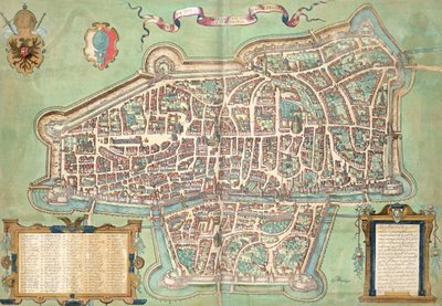 कैम्ब्रिज के मानचित्र, &39;विश्व&39; से ब्राउन द्वारा (1541-1622) और फ्रांज Hogenbergh (1535-1590), c.1572 द्वारा जोरिस हॉफनागल
