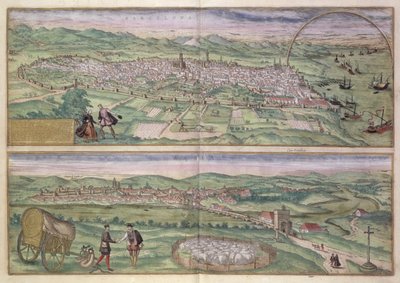 ब्रौन द्वारा बार्सिलोना के मानचित्र, &39;विश्व&39; से (1541-1622) और फ्रांज Hogenbergh (1535-1590), 1567 द्वारा जोरिस हॉफनागल