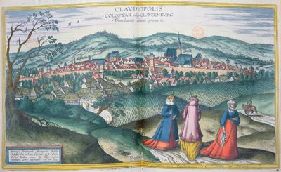 मानचित्र Napoca, &39;विश्व&39; से ब्राउन द्वारा (1541-1622) और फ्रांज Hogenbergh (1535-1590) ब्रुसेल्स, 1574 द्वारा जोरिस हॉफनागल