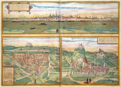 जॉर्ज ब्रौन (1541-1622) और फ्रैंस होजेनबर्ग (1535-90) द्वारा Civitates Orbis Terrarum से Metz, Wurtzburg, और Sittensen, c.1572 द्वारा होफनेगल के बाद जोरिस