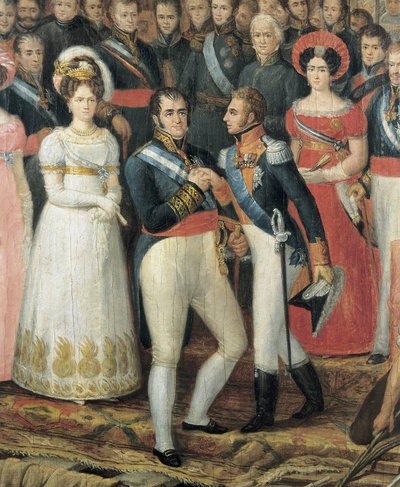 1823 में प्यूर्टो डी सांता मारिया में फर्डिनेंड VII का भौंकना (कैनवास पर तेल) द्वारा जोस अपरिकियो