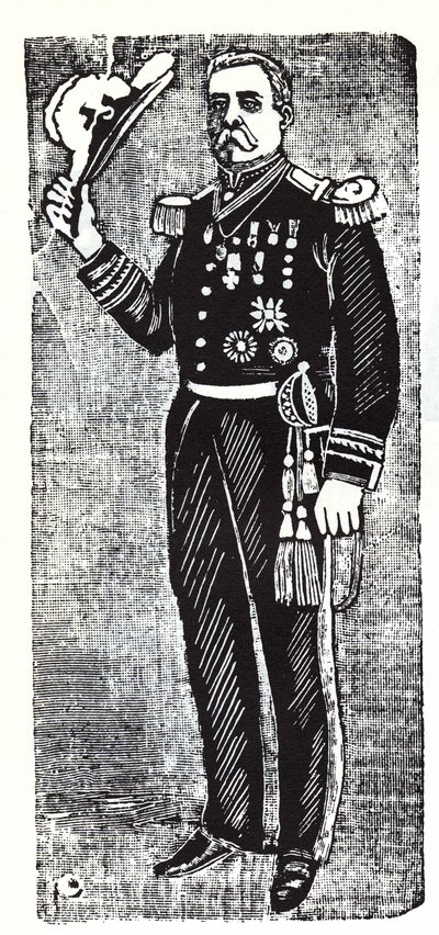 पोर्फिरियो डियाज़ का पोर्ट्रेट (1828-1915), मेक्सिको गणराज्य के राष्ट्रपति। जोस ग्वाडालूप पोसाडा द्वारा ज़ाइलोग्राफी (1852-1913)। द्वारा जोस गुआडालुपे पोसाडा