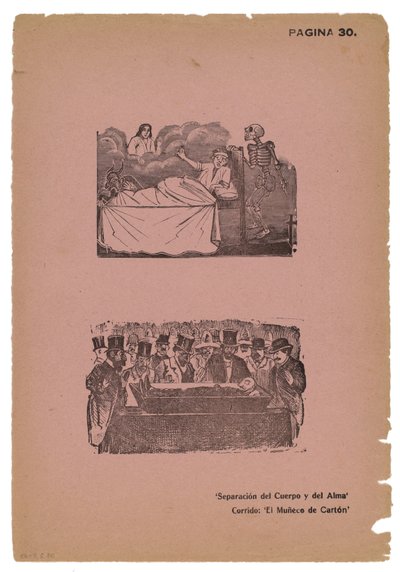 शरीर और आत्मा का अलग होना (उत्कीर्णन) द्वारा जोस गुआडालुपे पोसाडा