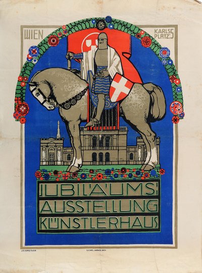 वर्षगांठ प्रदर्शनी वियना कुन्स्टलरहॉस, 1908। द्वारा जोसेफ़ ब्रेइटनर