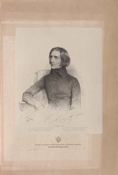 फ्रांज़ लिज़्ज़त का पोर्ट्रेट 1811-1886, 1838। द्वारा जोसेफ क्राहुबेर