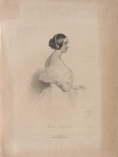 ओपेरा गायिका मारिएटा ब्रांबिला का पोर्ट्रेट 1807-1875, 1839। द्वारा जोसेफ क्राहुबेर
