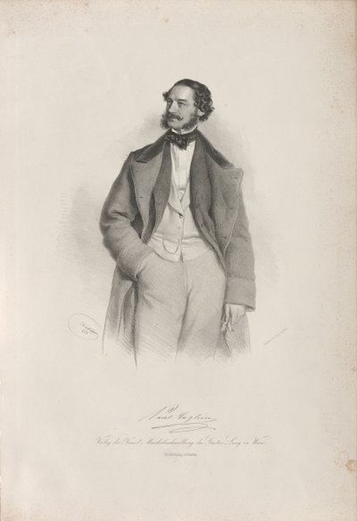 डांसर, कोरियोग्राफर और बैले मास्टर पॉल टैग्लियोनी का पोर्ट्रेट 1808-1884, 1856। द्वारा जोसेफ क्राहुबेर