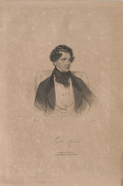 ओपेरा गायक एगोस्टिनो रोवरे का पोर्ट्रेट 1804-1865, 1839। द्वारा जोसेफ क्राहुबेर