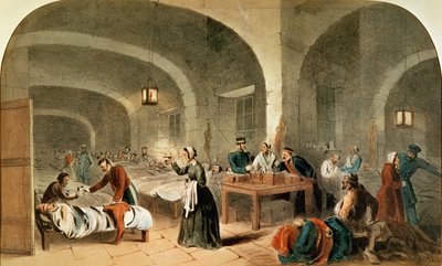 स्कूटरी में अस्पताल में एक वार्ड का स्केच, c.1856 द्वारा जोसेफ ऑस्टिन बेनवेल