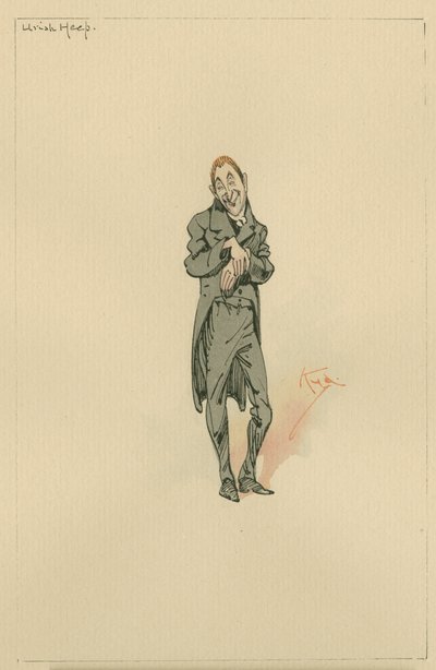 उरिय्याह हीप, c.1920s (कागज पर डब्ल्यूसी स्याही के साथ पेन) द्वारा जोसेफ क्लेटन क्लार्क