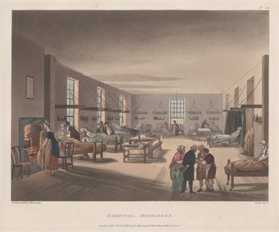 अस्पताल, मिडलसेक्स, 1 अप्रैल, 1809।, 1 अप्रैल, 1809। द्वारा जोसेफ कॉन्स्टेंटाइन स्टैडलर