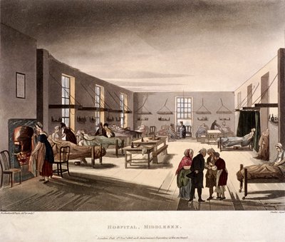 मोर्टिमर स्ट्रीट, मैरीलेबोन, लंदन, 1808 द्वारा ऑगस्टस चार्ल्स पुगिन
