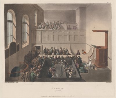 न्यूगेट चैपल, 1809।, 1809। द्वारा जोसेफ कॉन्स्टेंटाइन स्टैडलर