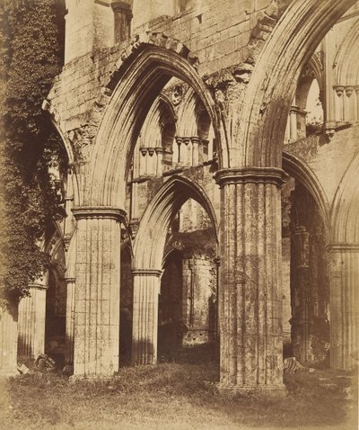 Rievaulx अभय। गाना बजानेवालों के पार, 1850 के दशक। द्वारा जोसेफ कुंडल