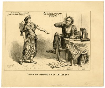 कोलंबिया डिमांड्स चिल्ड्रन, 1864 द्वारा जोसेफ ई। बेकर