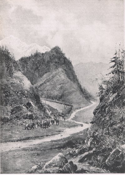 अफ़गानिस्तान: काबुल स्तंभ मार्च से खँडहर, अगस्त 1880, ब्रिटिश बैटल ऑन लैंड एंड सी, 1915 द्वारा जोसेफ हॉलैंड ट्रिंगहैम