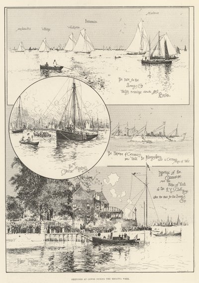 रेगाटा सप्ताह के दौरान कौड़ियों पर रेखाचित्र द्वारा Joseph Holland Tringham