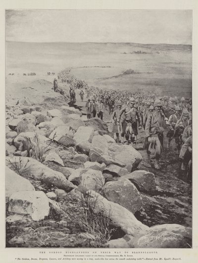 गॉर्डन हाईलैंडर्स एलैंडस्लागते के रास्ते में द्वारा जोसेफ हॉलैंड ट्रिंगहैम