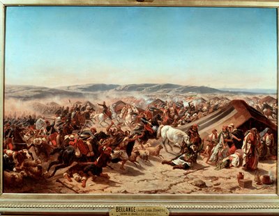 अल्जीरिया की विजय (1830-1847): "" अब्द अल कादर (अब्द-अल-कादर या इब्न मुही अल-दीन अल-हसानी (अल दीन अल-हसानी) (1807-1883) के स्माला (स्माला) पर कब्जा तागुइन में ड्यूक ऑफ औमले द्वारा जोसेफ लुइस हिप्पोलीटे बेलांगे