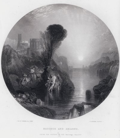 Bacchus और Ariadne (उत्कीर्णन) द्वारा जोसेफ मैलोर्ड विलियम (बाद में) टर्नर