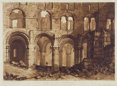 चार्ल्स टर्नर (1773-1857) 1808 (उत्कीर्णन) द्वारा उत्कीर्ण पवित्र द्वीप कैथेड्रल द्वारा जोसेफ मैलोर्ड विलियम (बाद में) टर्नर