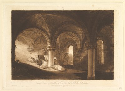 किर्कस्टाल एबे लिबर स्टडियोरम का क्रिप्ट, भाग VIII, प्लेट 39, 11 फरवरी, 1812। द्वारा जोसेफ मैलॉर्ड विलियम टर्नर