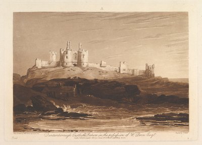 Dunstanborough कैसल बुक अध्ययन, भाग 3, प्लेट 14, 10 जून, 1808। द्वारा जोसेफ मैलॉर्ड विलियम टर्नर