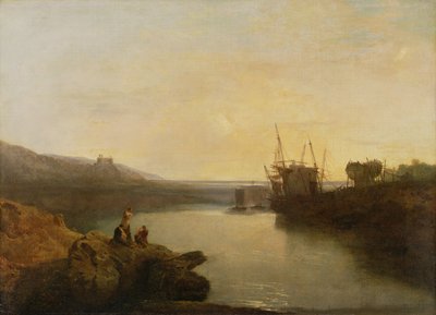 हार्लेच कैसल, ट्वग्विन फेरी से, समर इवनिंग ट्विलाइट द्वारा Joseph Mallord William Turner