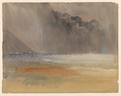 समुद्र और जमीन पर गरज के साथ गरज, 1835 - 1840 के लगभग द्वारा जोसेफ मैलॉर्ड विलियम टर्नर