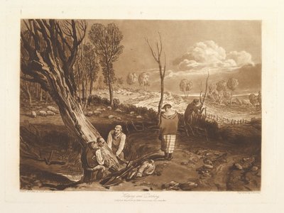 हेजिंग और डिचिंग लिबर स्टडियोरम, भाग X, प्लेट 47, 23 मई, 1812। द्वारा जोसेफ मैलॉर्ड विलियम टर्नर