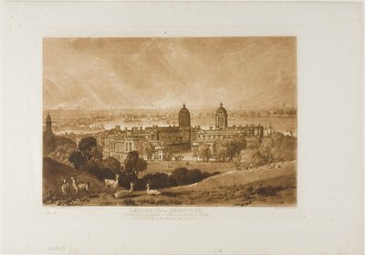 ग्रीनविच से लंदन, लिबर स्टूडियोरम से प्लेट 26 द्वारा जोसेफ मैलॉर्ड विलियम टर्नर