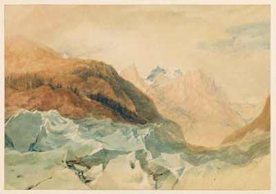 मेर डी ग्लास, शैमॉनिक्स, ब्लेयर की हट के साथ, 1806 द्वारा जोसेफ मैलॉर्ड विलियम टर्नर