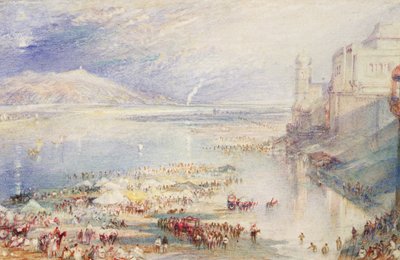 हुदवार में घौट का हिस्सा, c.1835 (पानी के रंग और कागज पर गौचे) द्वारा जोसेफ मैलॉर्ड विलियम टर्नर