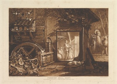 Pembury हिल, केंट बुक अध्ययन, भाग 3, प्लेट 12, 10 जून, 1808। द्वारा जोसेफ मैलॉर्ड विलियम टर्नर