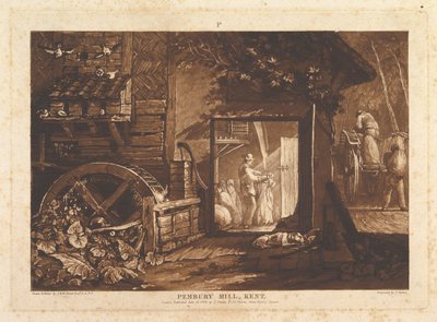 Pembury हिल, केंट बुक अध्ययन, भाग 3, प्लेट 12, 10 जून, 1808। द्वारा जोसेफ मैलॉर्ड विलियम टर्नर