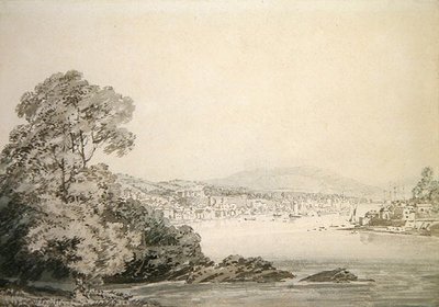नदी का दृश्य (कागज पर कलम, स्याही और धुलाई) द्वारा जोसेफ मैलॉर्ड विलियम टर्नर