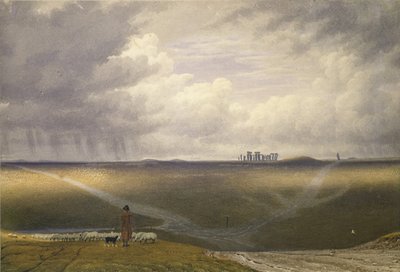 स्टोनहेंज - एक बारिश का दिन (कागज पर पानी के रंग का) द्वारा Joseph Mallord William Turner