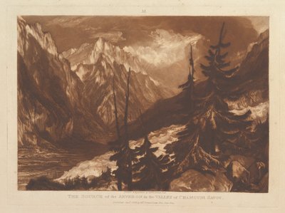 चमौनी की घाटी में अरवरोन का स्रोत, सवॉय लिबर स्टडियोरम, पा ..., 1 जनवरी, 1816। द्वारा जोसेफ मैलॉर्ड विलियम टर्नर