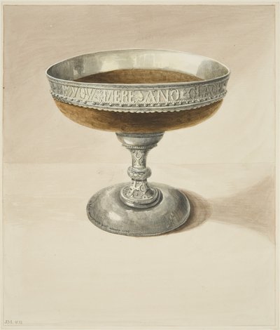 Mazer बाउल और Tazza, एक साथ जुड़ गए (कागज पर पानी के रंग का) द्वारा जोसेफ मैनिंग