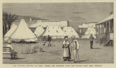 स्वेज में विक्टोरिया अस्पताल, जहां सौदान से घायल का इलाज किया गया है द्वारा जोसेफ नैश
